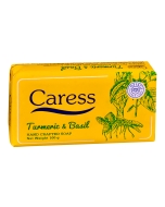 Caress Turmeric and Basil Handcrafted Soap | Pack of 6 | 100g | Nourishing & Antioxidant-Rich | Gentle Cleansing for All Skin Types