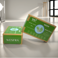 WESFRA Neem Homemade Soap, 100g, Pack of 6 - Natural Antibacterial Soap