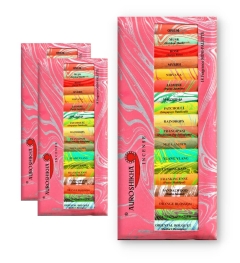 18 Fragrance Mini Incense Sticks: Pack of 5, Total 270 sticks