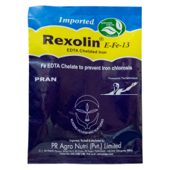 Rexolin E-Fe-13 EDTA Chelated Iron | Imported Iron Supplement | Prevents Iron Chlorosis | Enhances Plant Growth | 100% Water-Soluble | Ideal for All Crops and Soil Types | 100 g, Pack of 2
