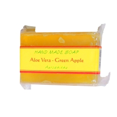 Green Apple Aloe Vera Handmade Soap: 75 g, Pack of 6