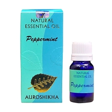 Auroshikha Peppermint Essential Oil | 10 ml | Refreshing Aromatherapy Oil for Stress Relief, Mood Enhancement, and Skin Care