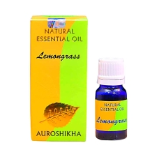 Auroshikha Lemongrass Essential Oil - 10 ml | Natural Aromatherapy Oil for Relaxation, Mood Enhancement, & Skin Care