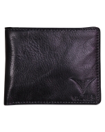 Black Bifold leather wallet for men with RFID security