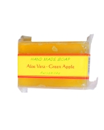 Green Apple Aloe Vera Handmade Soap: 75 g, Pack of 6