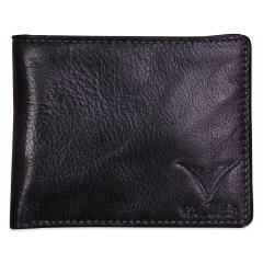 Black Bifold leather wallet for men with RFID security