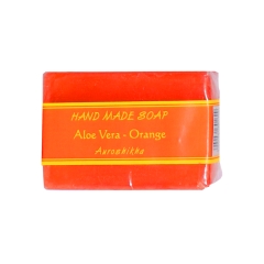 Orange Aloe Vera Handmade Soap: 75 g, Pack of 6