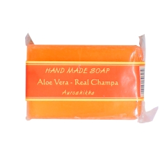 Real Champa Aloe Vera Handmade Soap: 75 g, Pack of 6