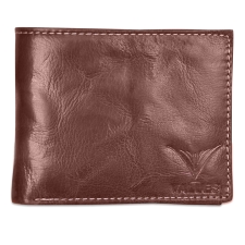Brown bifold leather wallet for men with RFID security