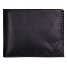 Black Plain Bifold leather wallet for men with RFID security