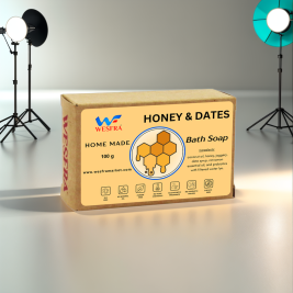 WESFRA Honey Dates Homemade Soap, 100g, Pack of 6