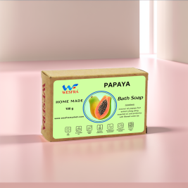 WESFRA Papaya Homemade Soap, 100g, Pack Of 6
